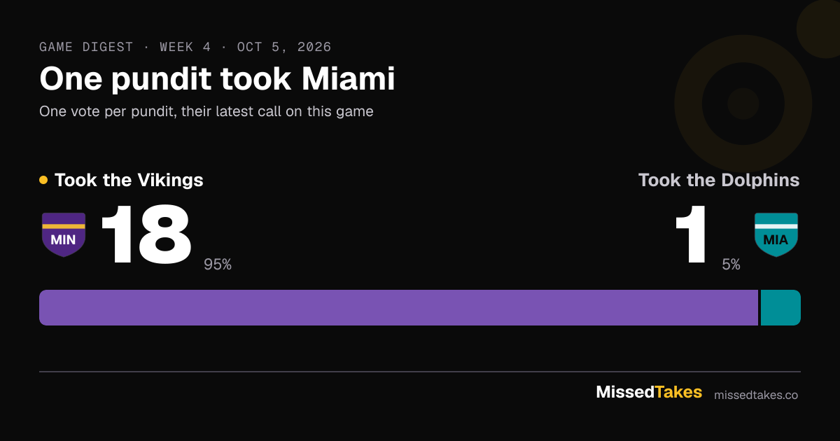 One pundit took Miami